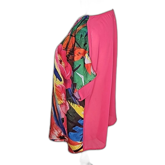 Blouse by Dots Multicolor Sheer Size Large - Picture 2 of 5